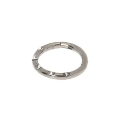 Anneau de piercing cartilage à charnière avec strass couleur argenté et couleur titané