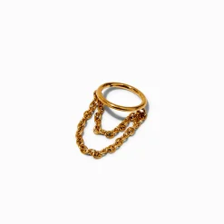 Anneau pour piercing de cartilage 1,0 mm acier inoxydable couleur dorée