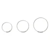 Anneaux de nez avec barre 0,6 mm de différentes tailles couleur argentée - Lot de 3