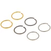 Anneaux de nez couleur unie 20 g en métaux mixtes - Lot de 6