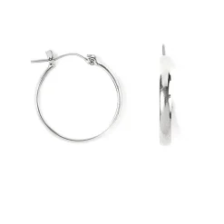 Anneaux d’oreilles larges 25 mm couleur argentée