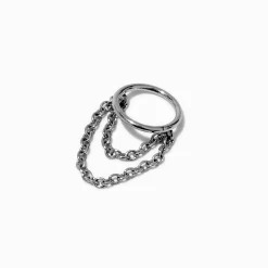 Anneaux pour piercing au cartilage 1,0 mm chaîne couleur argentée