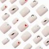 Baby Pink Icons Square Vegan Faux Nail Set - 24 Pack