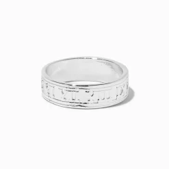 Bague chiffre romain couleur argentée