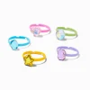 Bagues avec strass arc-en-ciel Claire's Club - Lot de 5