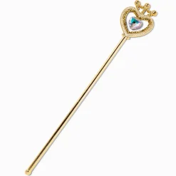 Baguette couleur dorée pendentif cœur aurore boréale Claire's Club