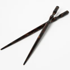 Baguettes à cheveux design nappe de pétrole - Marron, lot de 2