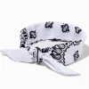 Bandeau bandana à motif cachemire blanc
