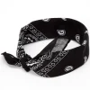 Bandeau bandana à motif cachemire noir