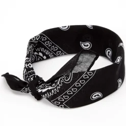 Bandeau bandana à motif cachemire noir