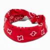 Bandeau bandana motif cachemire - Rouge
