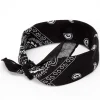 Bandeau bandana motif cachemire - Noir