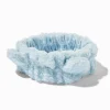 Bandeau de maquillage sherpa pelucheux bleu