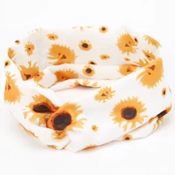 Bandeau torsadé tournesol - Blanc