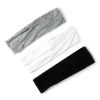 Bandeaux en jersey noir, blanc et gris - Lot de 3
