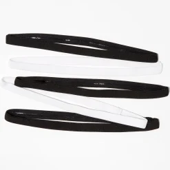 Bandeaux fins variés noirs et blancs pour le sport - Lot de 5