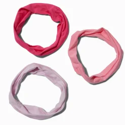 Bandeaux roses aux designs variés - Lot de 3