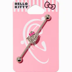 Barre industrielle 1,6 mm visage strass Hello Kitty®