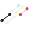 Barres de piercing de langue fluo 1,6 mm - Lot de 5