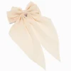 Barrette à longs pans avec nœud couleur ivoire