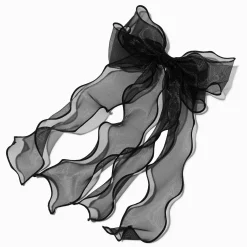 Barrette à nœud à longs pans fée noire