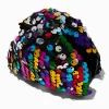 Barrette à nœud à sequins arc-en-ciel