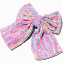 Barrette à nœud à sequins Claire's Club