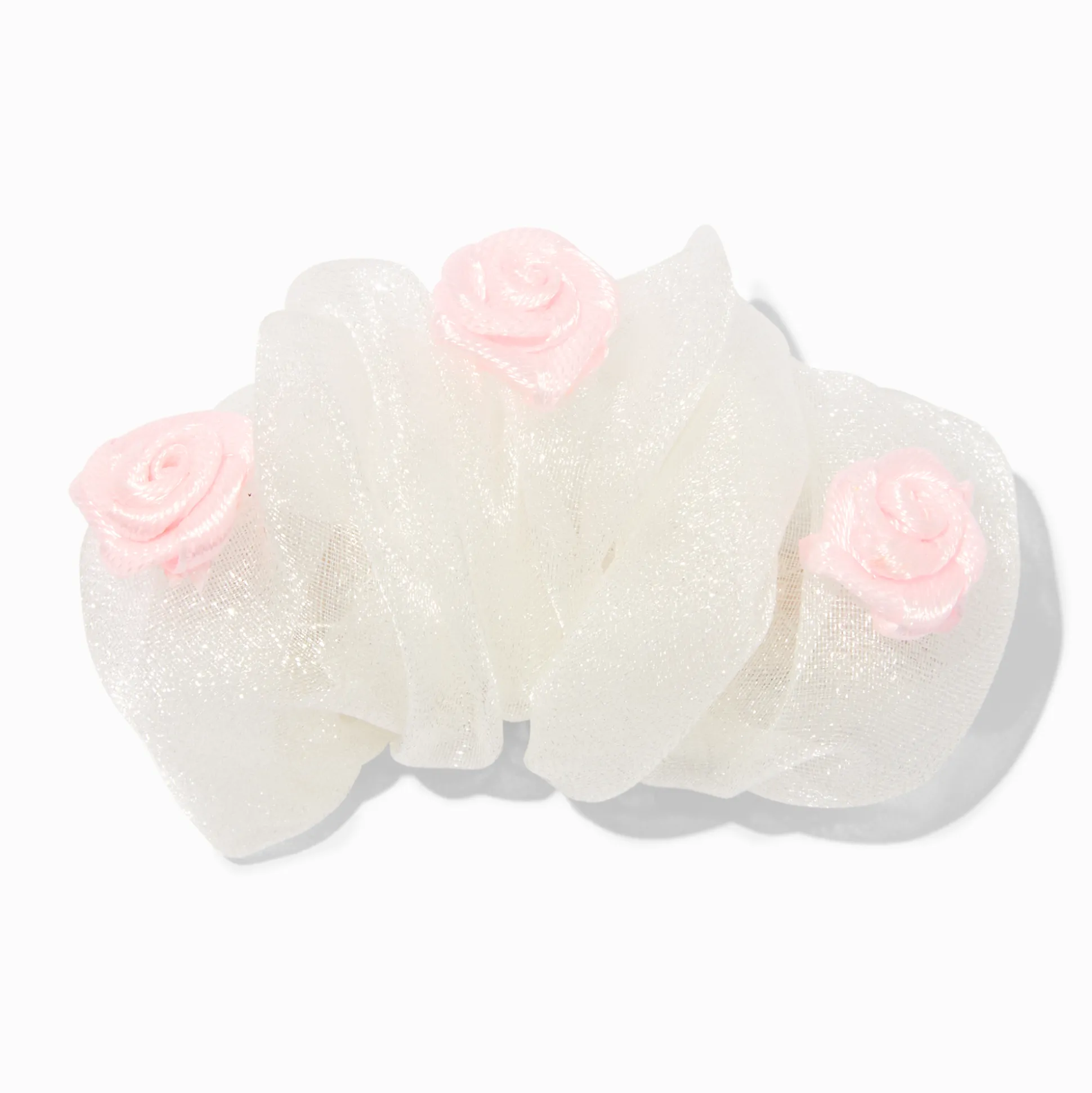 Barrette à nœud en tulle rose Claire's Club