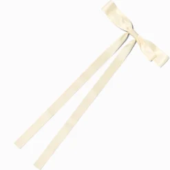 Barrette à nœud extra longue couleur ivoire