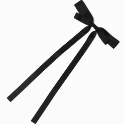 Barrette à nœud noire extra longue