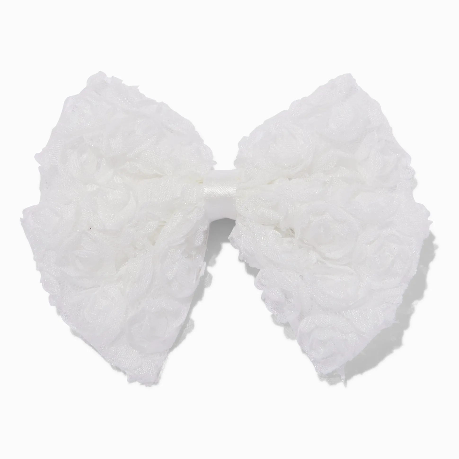 Barrette à nœud rose blanche Claire's Club