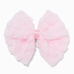 Barrette à nœud rose rose Claire's Club