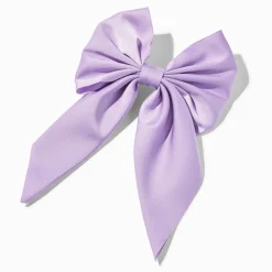 Barrette à nœud satiné lavande
