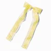 Barrette à nœud satinée dentelle jaune