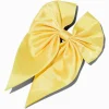 Barrette à nœud satinée jaune