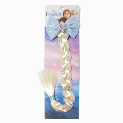 Barrette avec cheveux synthétiques tressés Elsa La Reine des Neiges 2 Disney