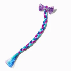 Barrette de cheveux synthétiques tressés nœud tons de joyaux « Kind » Claire's Club