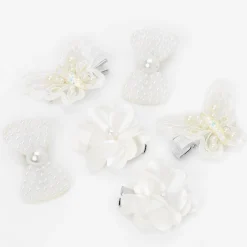 Barrettes à cheveux papillon en mousseline pour occasion spéciale Claire's Club - Lot de 6