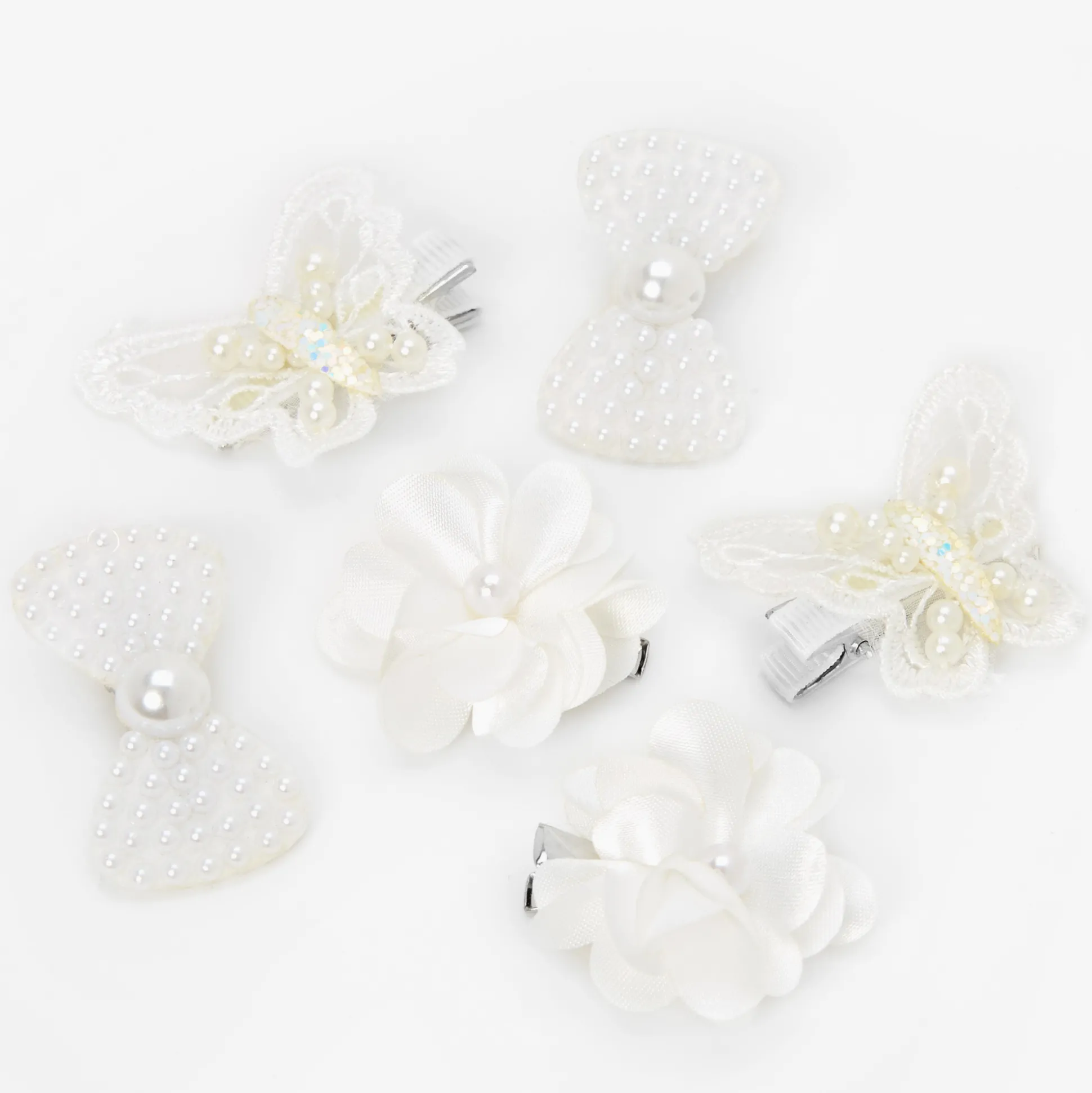 Barrettes à cheveux papillon en mousseline pour occasion spéciale Claire's Club - Lot de 6