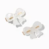 Barrettes à nœud acrylique crème - Lot de 2