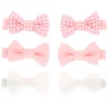 Barrettes à nœud Claire's Club - Rose, lot de 6
