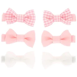 Barrettes à nœud Claire's Club - Rose, lot de 6
