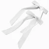 Barrettes à nœud en organza blanc et en tissu extra-fin - Lot de 2