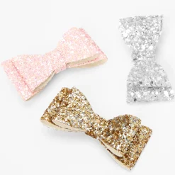 Barrettes à nœud et paillettes Claire's Club - Lot de 3