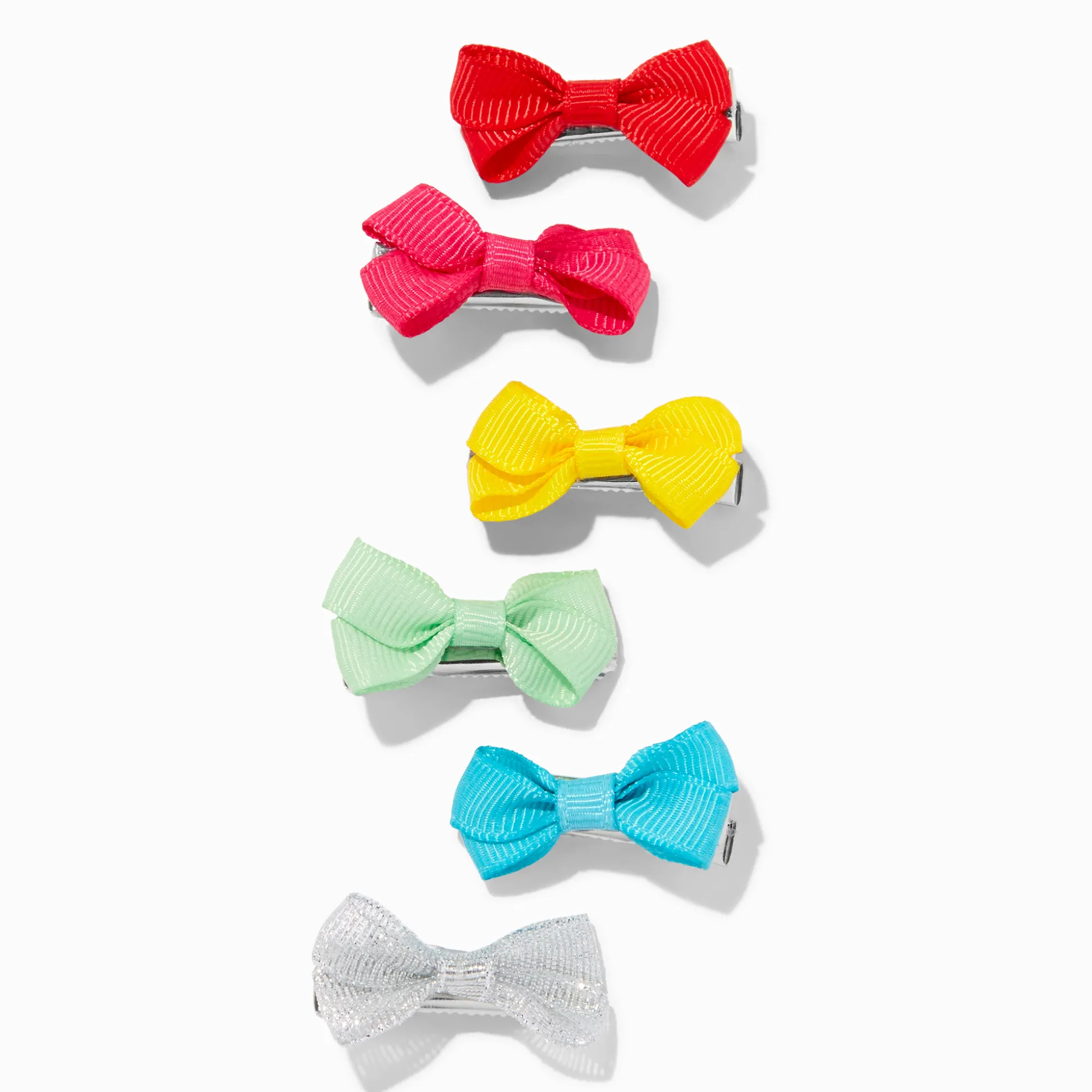 Barrettes à nœud pour cheveux arc-en-ciel Kid Core Claire's Club - Lot de 6