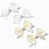 Barrettes à nœud satinées perle d'imitation Claire's Club - Lot de 4