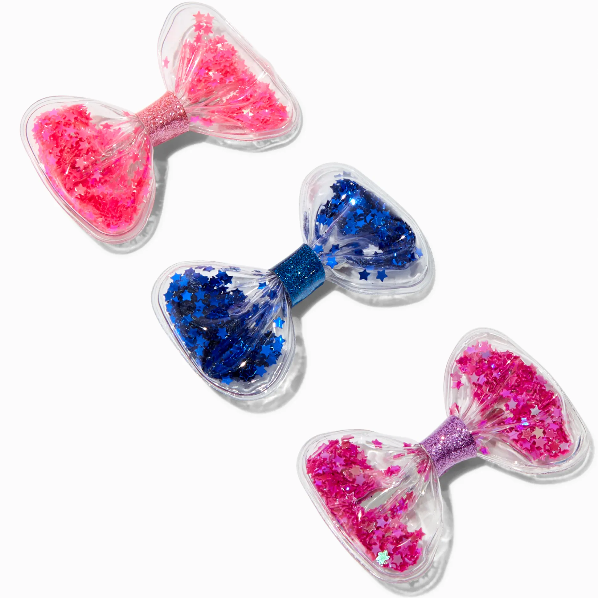 Barrettes à nœud shaker confetti étoile Claire's Club - Lot de 6