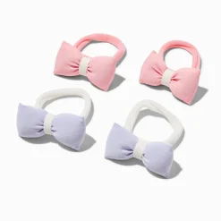 Barrettes à nœuds bouffants pastel Claire's Club - Lot de 4
