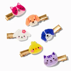 Barrettes animaux arc-en-ciel Claire's Club - Lot de 6