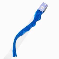 Barrettes avec extensions de cheveux synthétiques avec mèches bleu foncé - Lot de 2